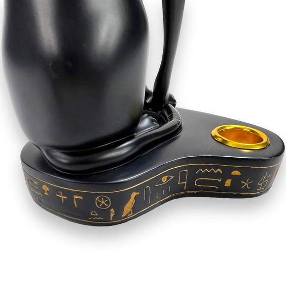 Egyptian Goddess of Fire & Felines Bastet Feline Cat Goddess Altar Candle Holder - Picture 15 of 16